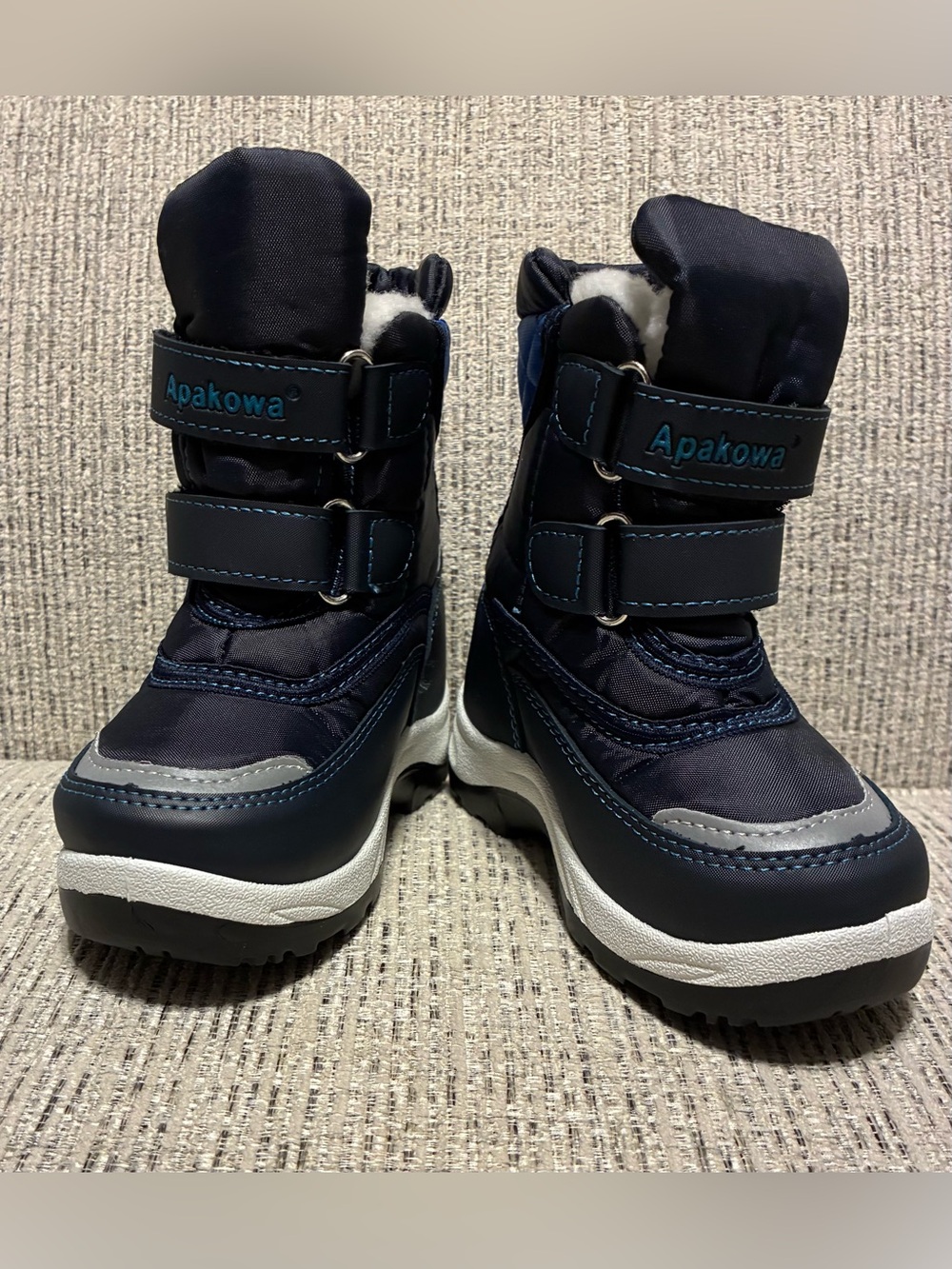 Apakowa Navy Insulated Kids' Waterproof Snow Boots